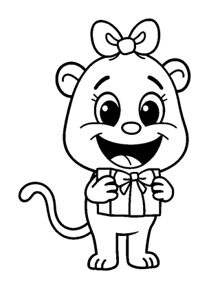 Gift Colouring Page (Kids, Standard)