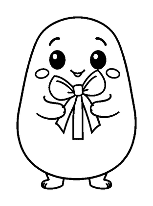Gift Colouring Page (Toddler, Bold & Easy)
