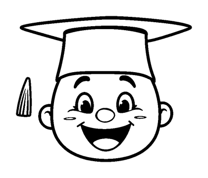 Graduation Cap Colouring Page (Kids, Standard)