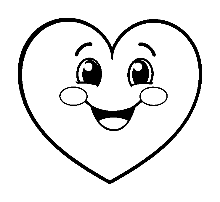 Heart colouring page — free printable for kids