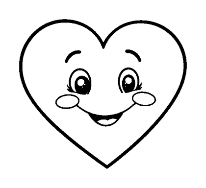 Heart Colouring Page (Kids, Standard)