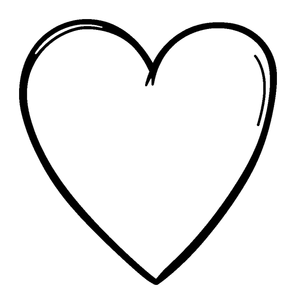 Heart colouring page — free printable for kids