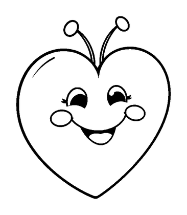 Heart Colouring Page (Toddler, Bold & Easy)