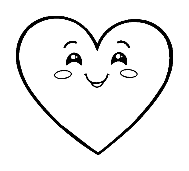 Heart colouring page — free printable for toddlers