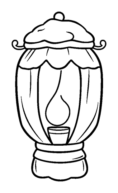 Ice Lantern colouring page — free printable for kids