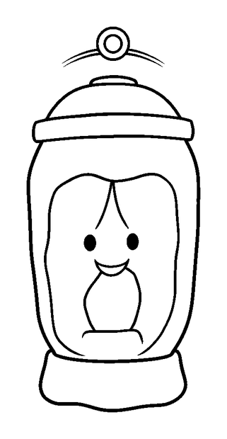 Ice Lantern colouring page — free printable for toddlers