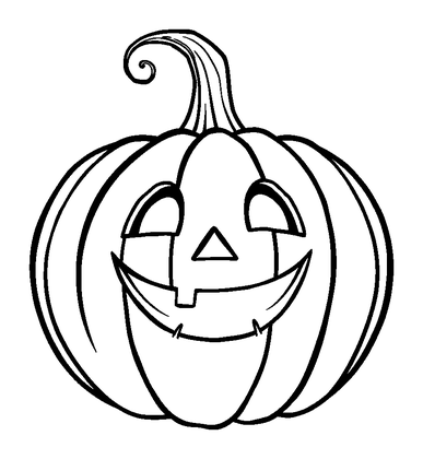 Jack O Lantern Colouring Page (Toddler, Bold & Easy)