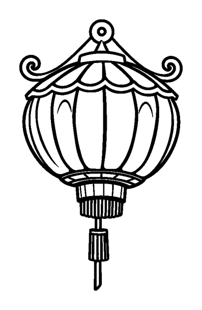 Lantern Festival colouring page — free printable for kids