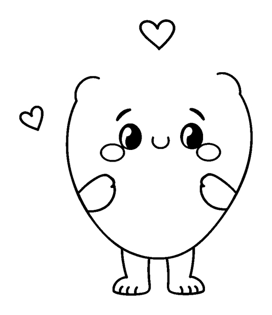 Love Letter colouring page — free printable for kids