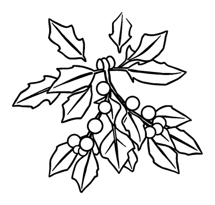 Mistletoe Colouring Page (Kids, Bold & Easy)