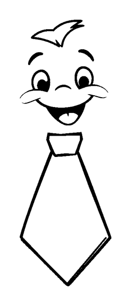 Necktie colouring page — free printable for kids
