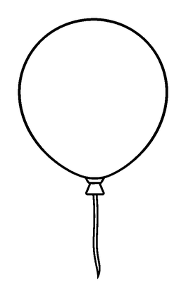 Party Balloon Colouring Page (Kids, Bold & Easy)