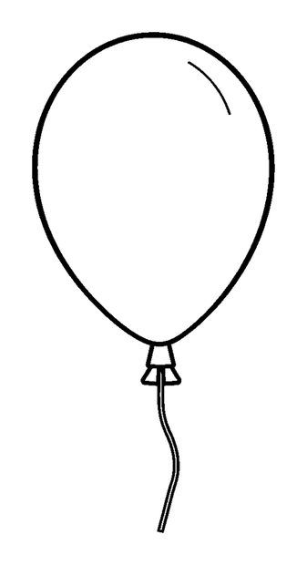 Party Balloon colouring page — free printable for kids