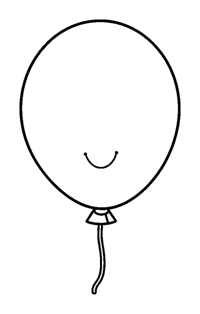Party Balloon colouring page — free printable for toddlers