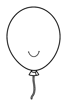 Party Balloon Colouring Page (Toddler, Bold & Easy)