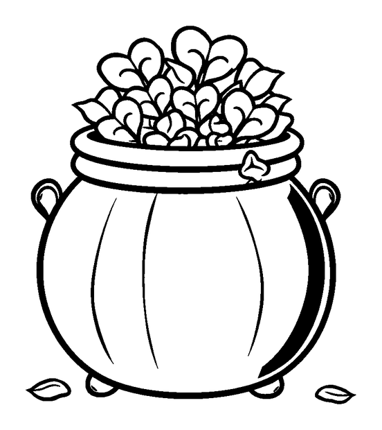 Pot Of Gold colouring page — free printable for kids