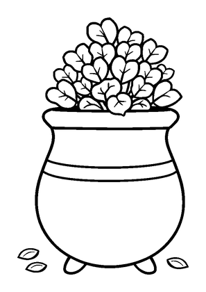 Pot Of Gold Colouring Page (Kids, Standard)