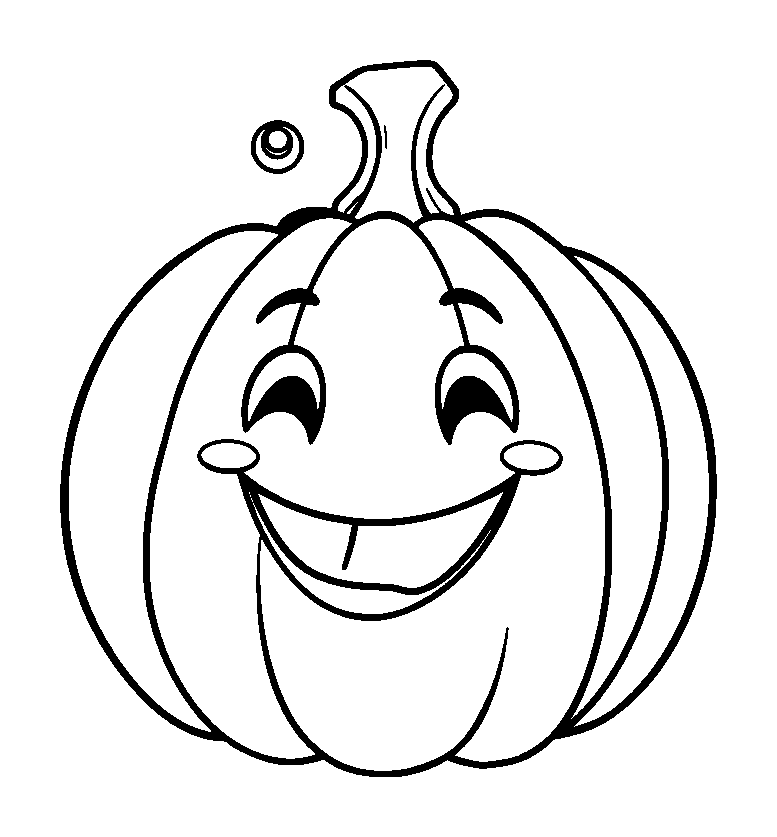 Pumpkin colouring page — free printable for kids
