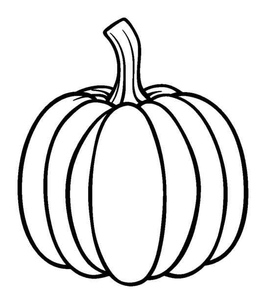Pumpkin colouring page — free printable for kids