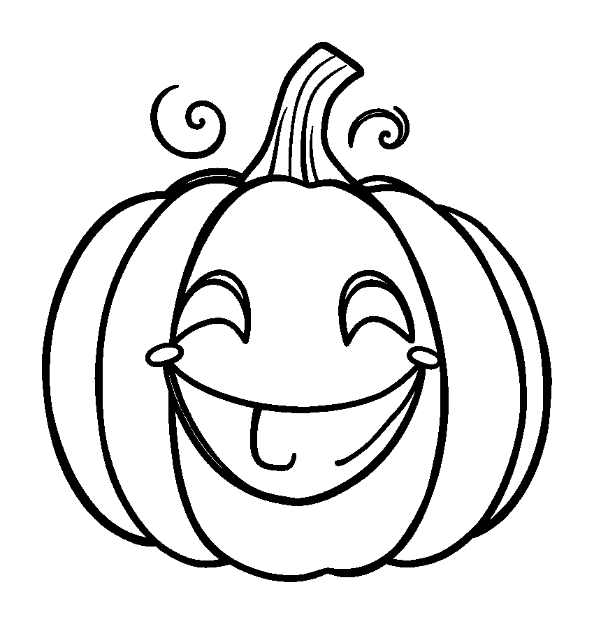 Pumpkin colouring page — free printable for toddlers