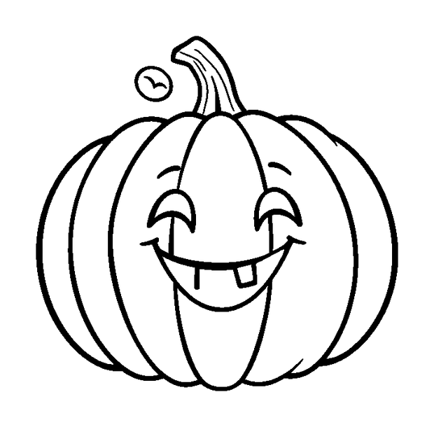 Pumpkin colouring page — free printable for toddlers