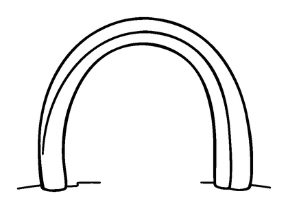 Rainbow Arch Colouring Page (Kids, Bold & Easy)