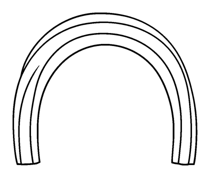 Rainbow Arch Colouring Page (Kids, Standard)