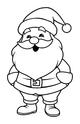 Santa Colouring Page (Kids, Standard)