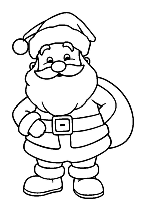 Santa Colouring Page (Toddler, Standard)