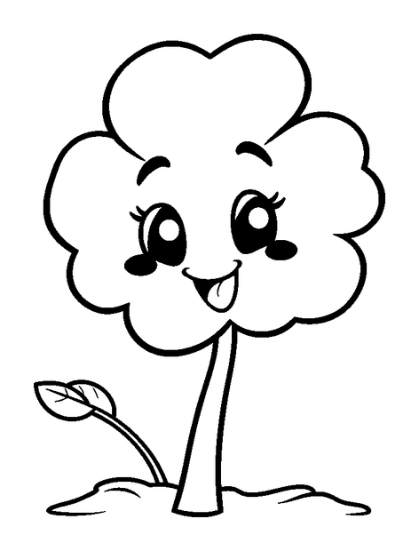Shamrock colouring page — free printable for kids