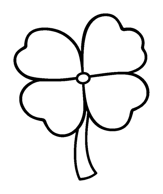 Shamrock colouring page — free printable for kids