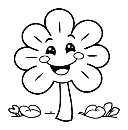 Shamrock Colouring Page (Toddler, Bold & Easy)