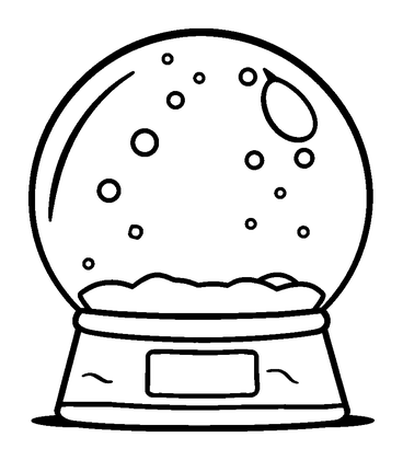 Snow Globe Festive Colouring Page (Kids, Standard)