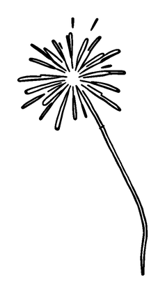 Sparkler Stick Colouring Page (Kids, Bold & Easy)