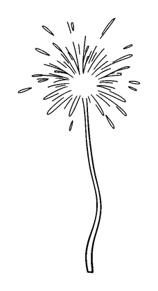 Sparkler Stick Colouring Page (Kids, Standard)