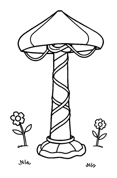 Spring Maypole colouring page — free printable for kids