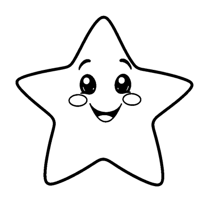 Star Colouring Page (Kids, Bold & Easy)