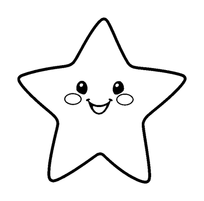 Star Colouring Page (Kids, Standard)