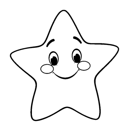 Star Colouring Page (Toddler, Bold & Easy)