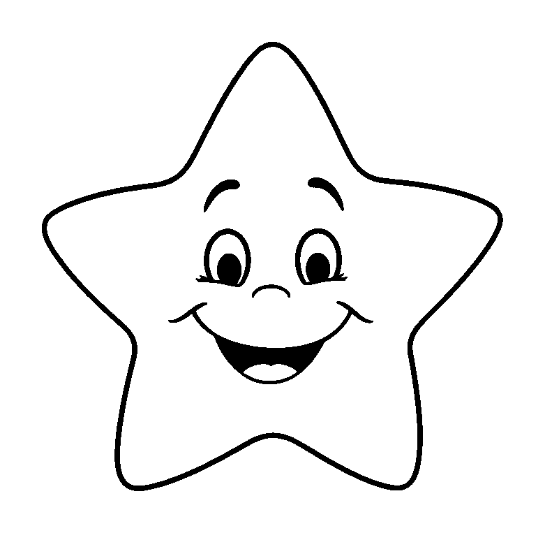 Star colouring page — free printable for toddlers