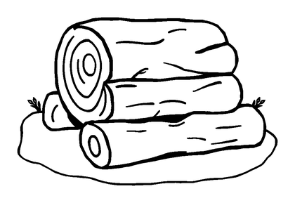 Yule Log Colouring Page (Kids, Standard)