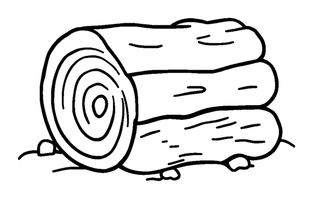 Yule Log colouring page — free printable for toddlers