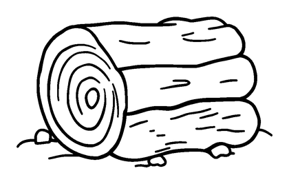 Yule Log Colouring Page (Toddler, Bold & Easy)
