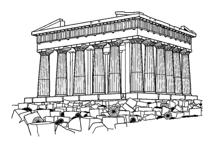 Acropolis Colouring Page (Teens, Intricate)