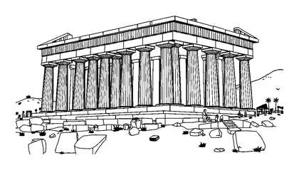 Acropolis Colouring Page (Teens, Standard)