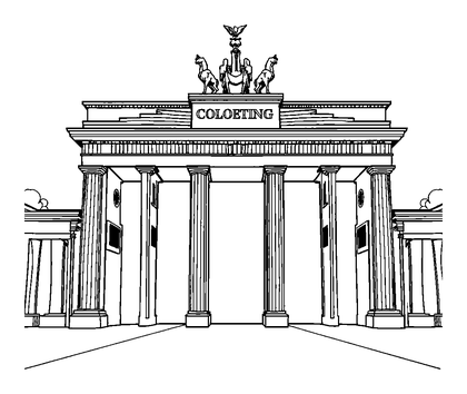 Brandenburg Gate Colouring Page (Teens, Standard)