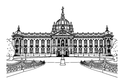 Buckingham Palace Colouring Page (Teens, Intricate)