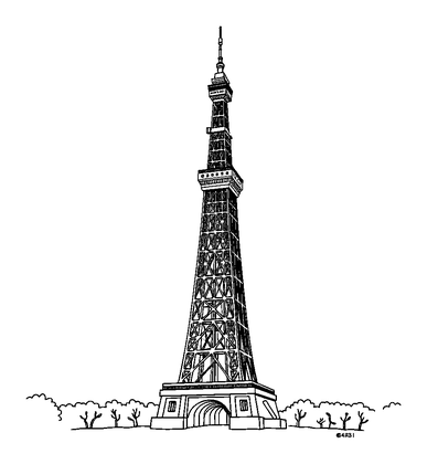 Cn Tower Colouring Page (Teens, Standard)