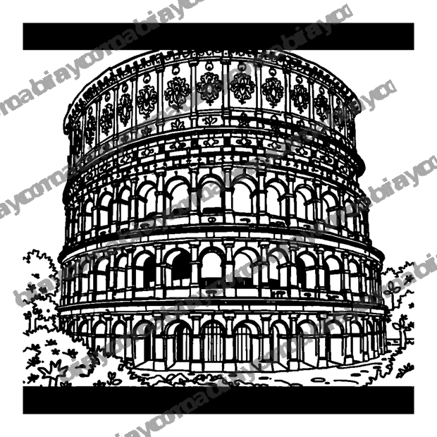 Colosseum colouring page — free printable for teens