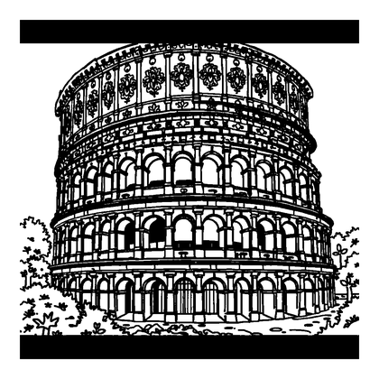 Colosseum Colouring Page (Teens, Intricate)